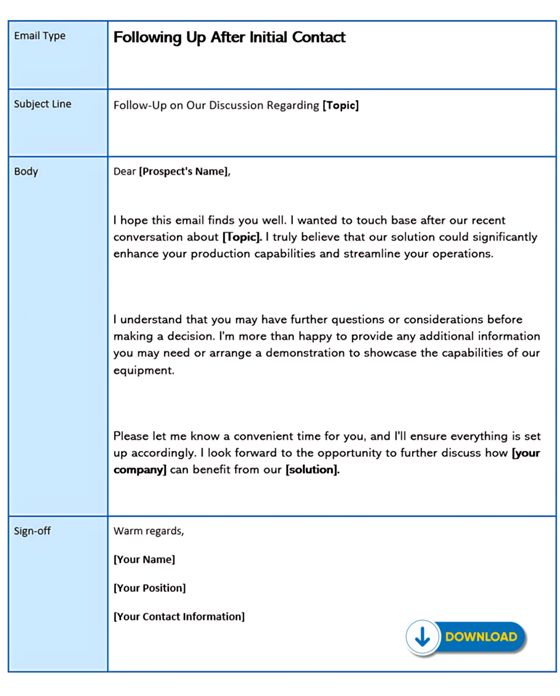 downloadable follow up email template  