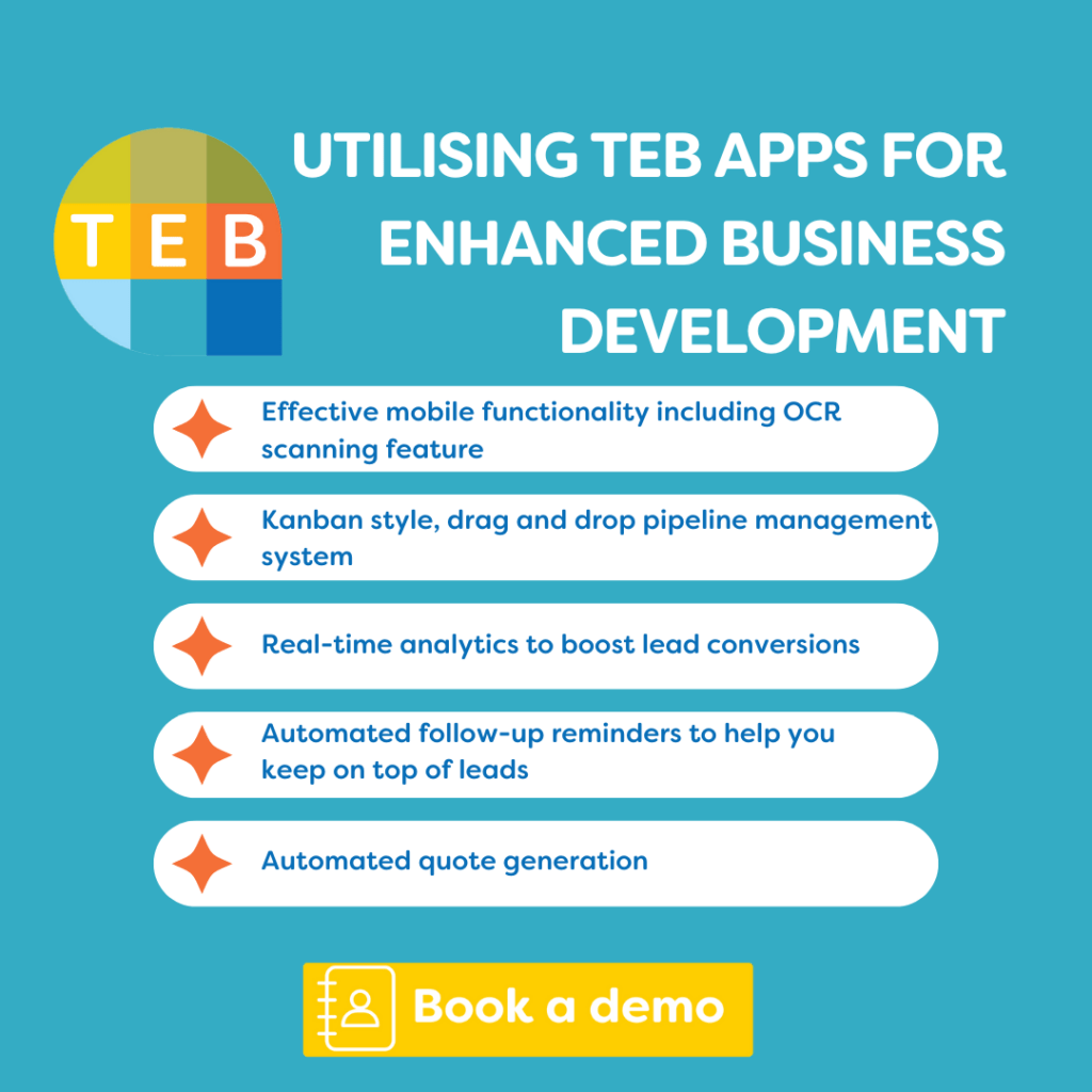 Image shows 5 different ways that TEB can be used to enhance business development.